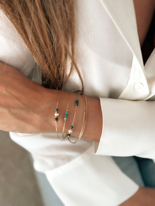 Le Bracelet Gab en Jaspe Vert