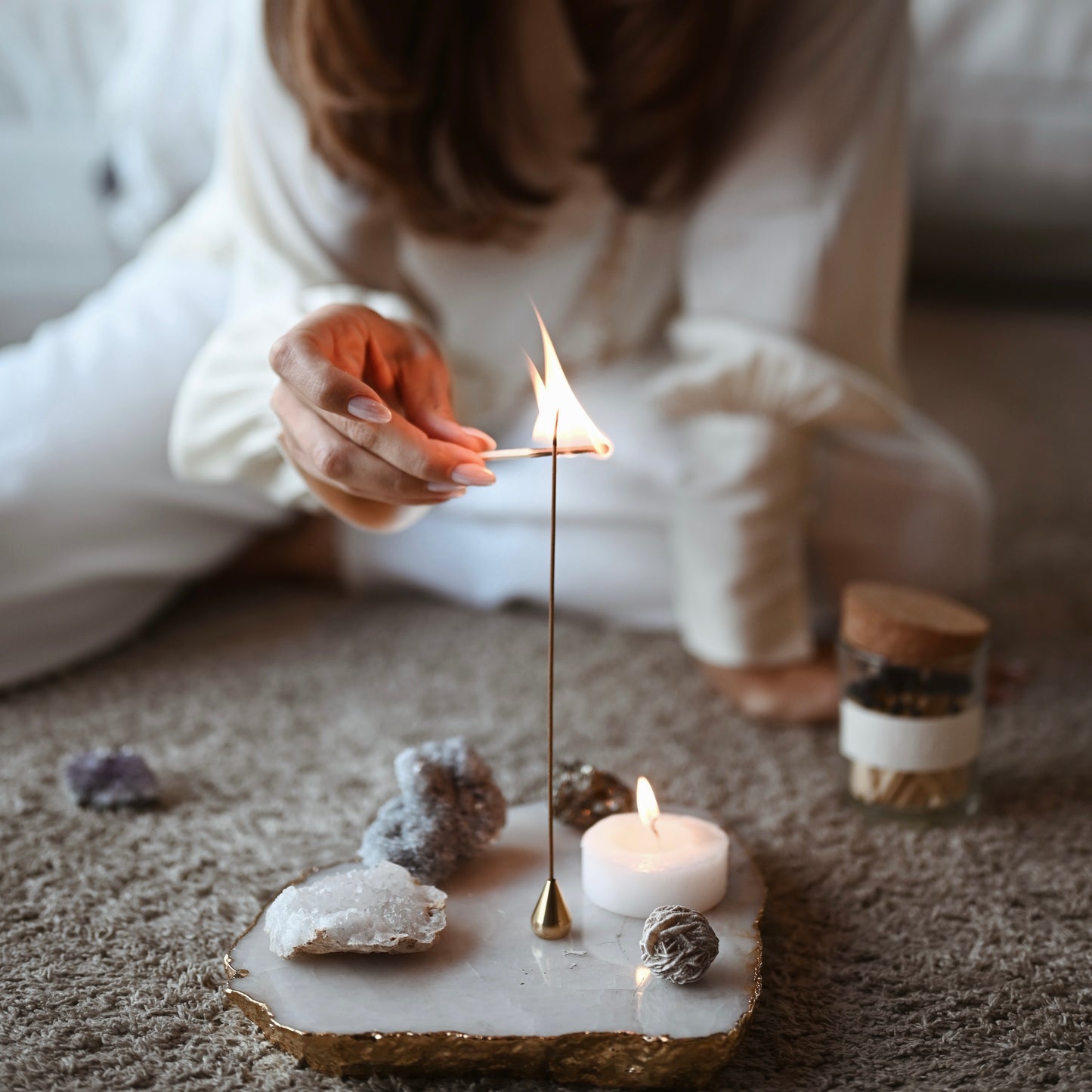 Porte Encens en Forme de Goutte